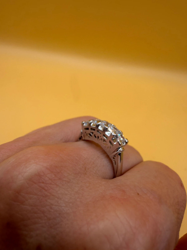 Incredible ring with high-quality cubic zirconia, size S, 925 sterling silver.#10