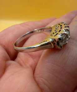 Incredible ring with high-quality cubic zirconia, size S, 925 sterling silver