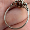 Stunning vintage sterling silver 925 ring with natural garnet, size O.#8