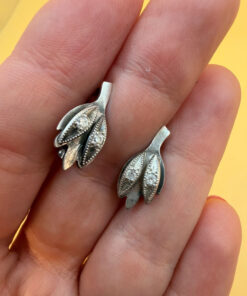 Soviet 60s sterling silver earrings #40