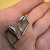 Soviet 60s sterling silver earrings #40