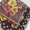 Vintage Soviet Lithuanian Brown Triacetate Scarf – New Old Stock 1976