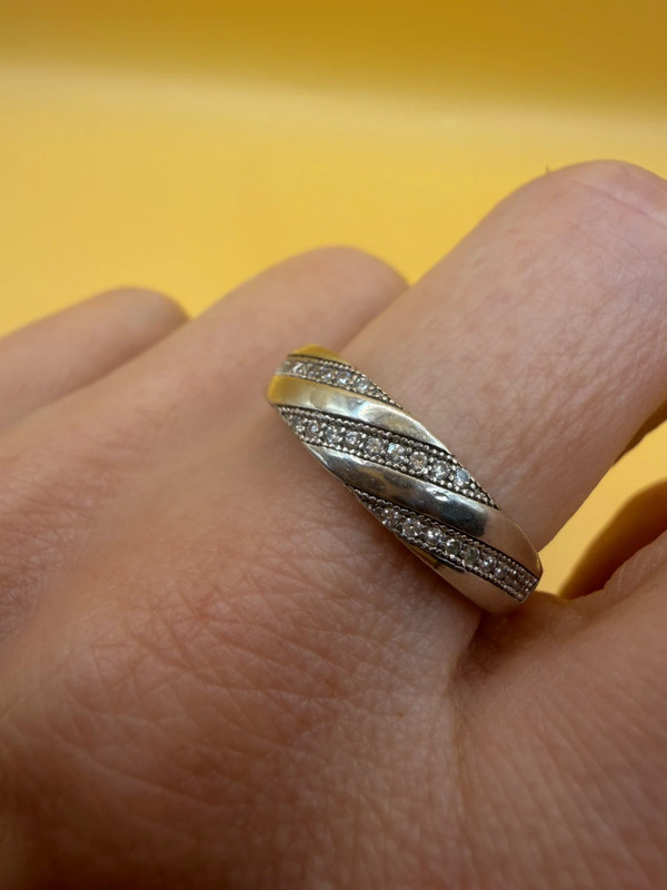 Sterling silver ring Uk size P#138