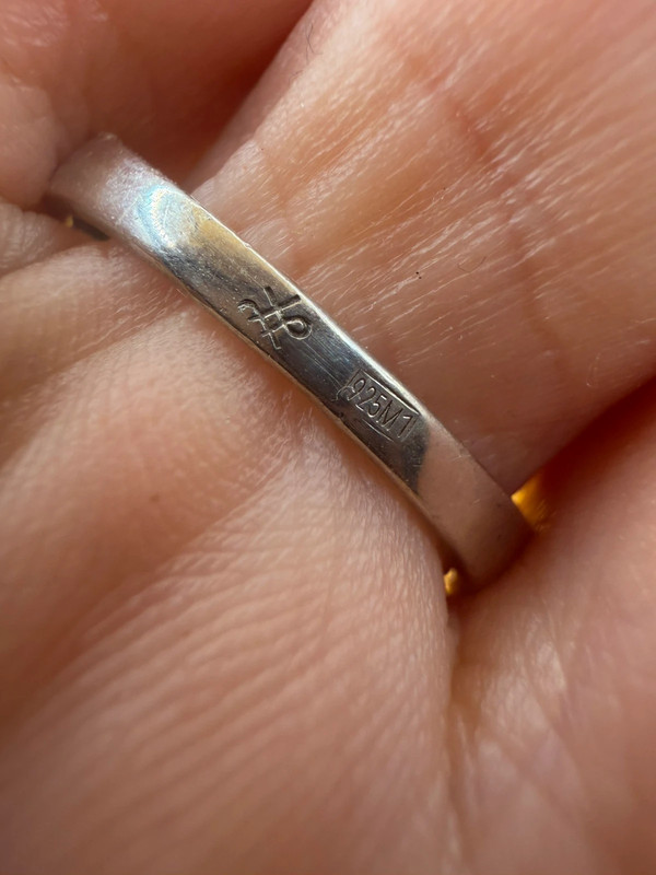Sterling silver ring Uk size P#138