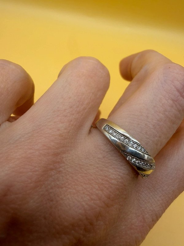 Sterling silver ring Uk size P#138