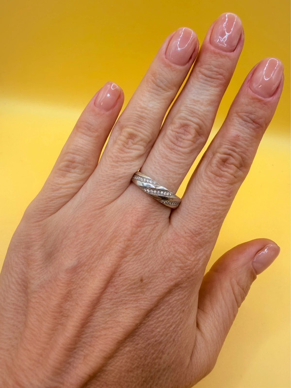 Sterling silver ring Uk size P#138