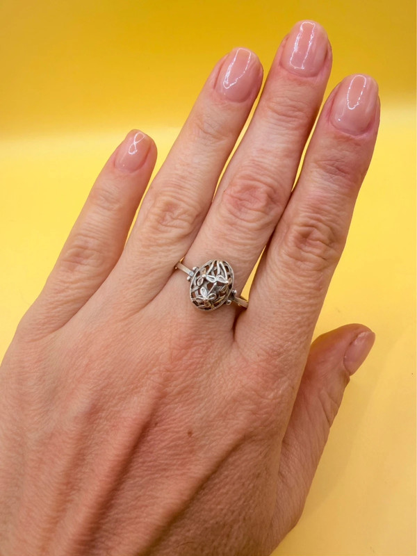 Soviet 875 silver ring Uk size S#138
