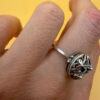 Soviet 875 silver ring Uk size S#138