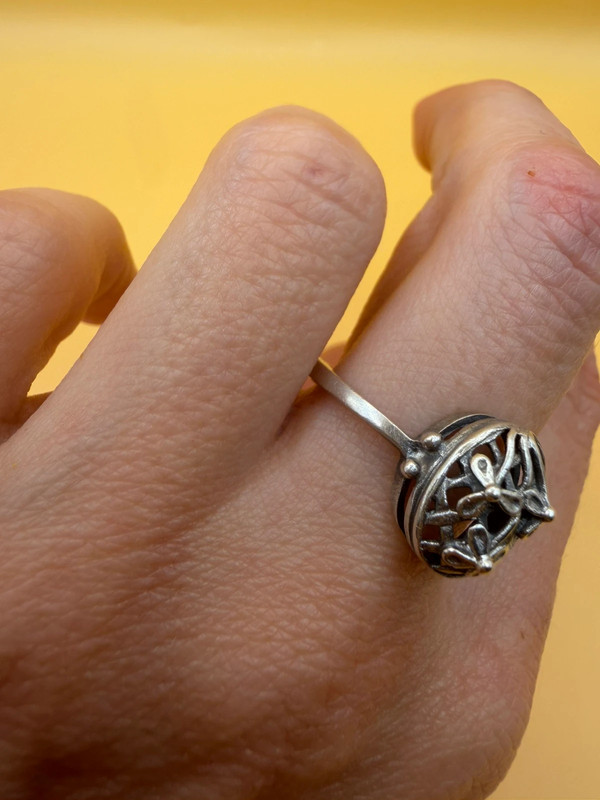 Soviet 875 silver ring Uk size S#138