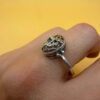 Soviet 875 silver ring Uk size S#138