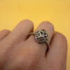 Soviet 875 silver ring Uk size S#138