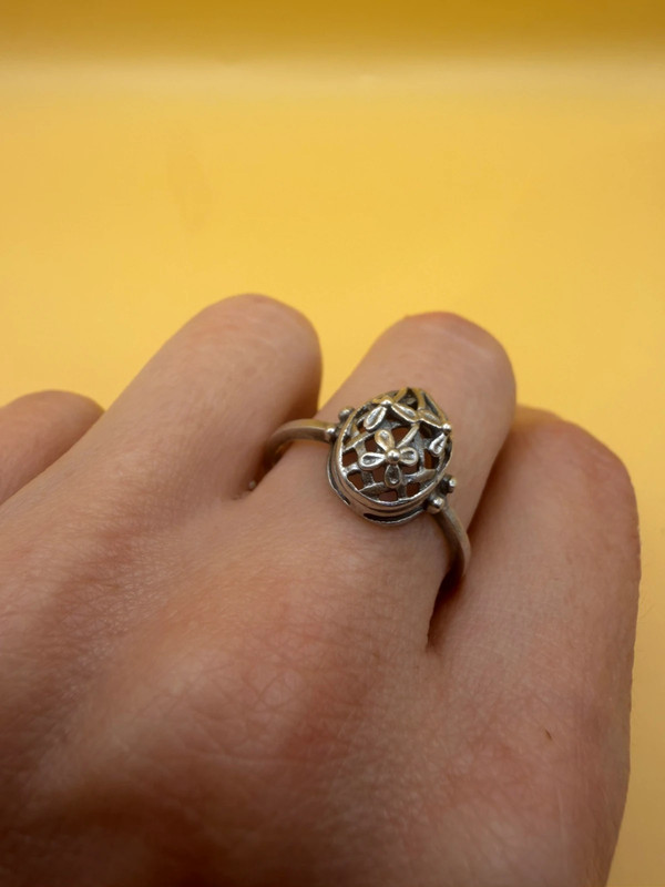 Soviet 875 silver ring Uk size S#138