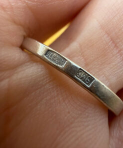 Soviet 875 silver ring Uk size S