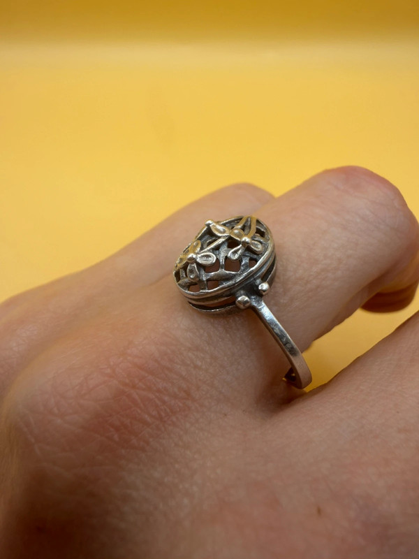 Soviet 875 silver ring Uk size S#138