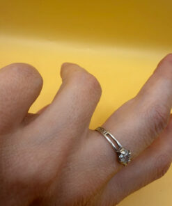 Uk size N ,sterling silver ring “safe and protect” #10