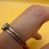 Uk size N ,sterling silver ring “safe and protect” #10