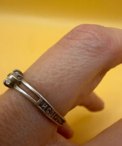 Uk size N ,sterling silver ring “safe and protect”