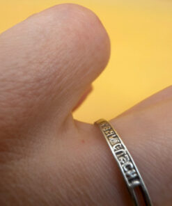 Uk size N ,sterling silver ring “safe and protect”