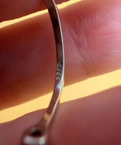 Silver dolphin tail ring, adjustable, size J