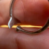 Silver dolphin tail ring, adjustable, size J#101