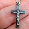 Vintage protective cross pendant, 925 sterling silver, ‘Save and Protect’ #101