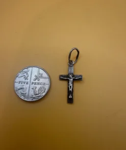 Vintage protective cross pendant, 925 sterling silver, ‘Save and Protect’