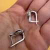 Soviet sterling silver earrings #8