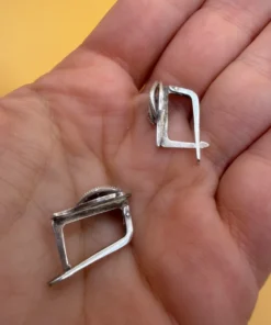 Soviet sterling silver earrings #8