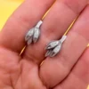 Soviet sterling silver earrings #8