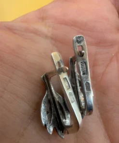 Soviet sterling silver earrings