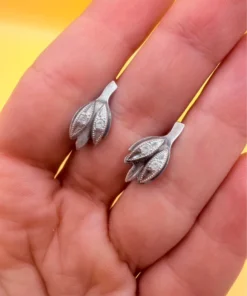 Soviet sterling silver earrings #8