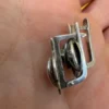 Soviet sterling silver earrings #8