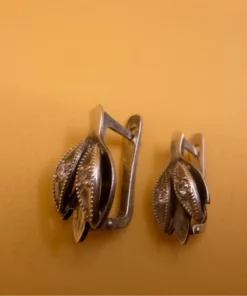 Soviet sterling silver earrings