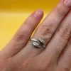 Vintage late Soviet sterling silver ring Uk size M1/2#144