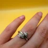 Vintage late Soviet sterling silver ring Uk size M1/2#144