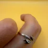 Vintage late Soviet sterling silver ring Uk size M1/2#144