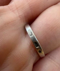 Vintage late Soviet sterling silver ring Uk size M1/2