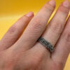 Silver ring with marcasites, size O#144