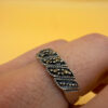 Silver ring with marcasites, size O#144