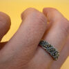 Silver ring with marcasites, size O#144