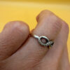 Eternity silver ring, size K, vintage#115