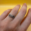Eternity silver ring, size K, vintage#115