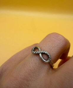Eternity silver ring, size K, vintage