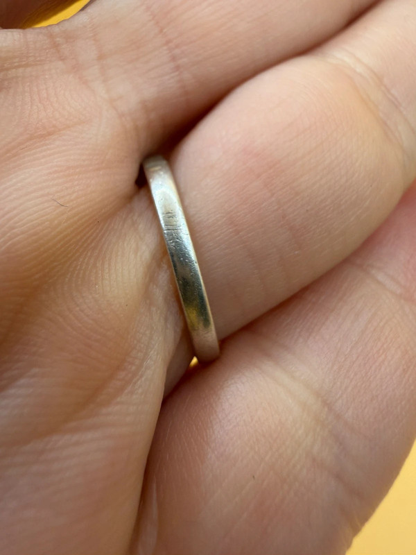Eternity silver ring, size K, vintage#115