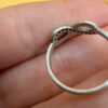Eternity silver ring, size K, vintage#115
