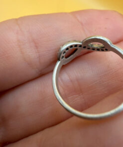 Eternity silver ring, size K, vintage