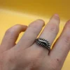 Soviet sterling silver ring Uk size R#147