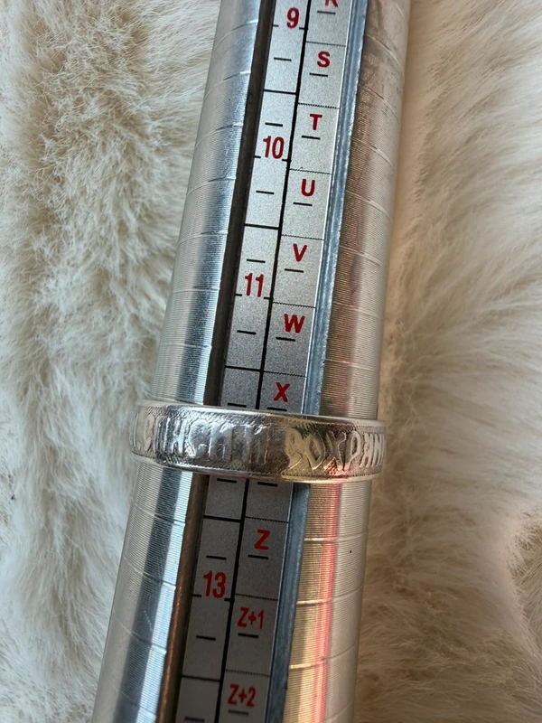 Ring size Y, “Save and Protect” inscription in Old Church Slavonic, silver