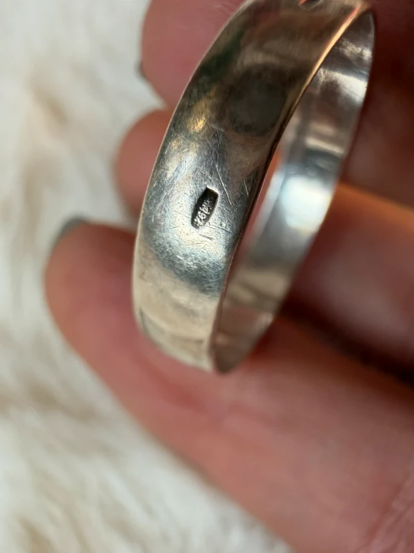 Ring size Y, “Save and Protect” inscription in Old Church Slavonic, silver