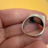 Wyatt & Green Vintage 1955 sterling silver onyx ring by Wyatt & Green, UK size O#149